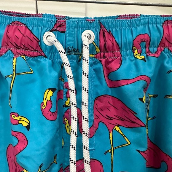 Maamgic Swimsuit, Flamingo Design, Blue Background - Picture 3 of 5